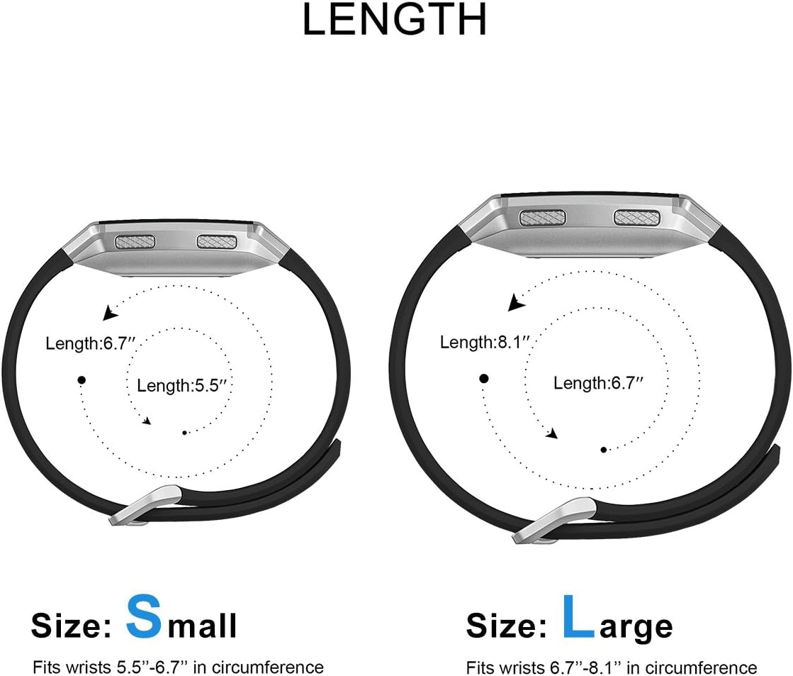 Compatible Ionic Bands for Men Women Large Small, Replacement Strap Sport Accessory Wristband with Original Design for Ionic Smart Watch