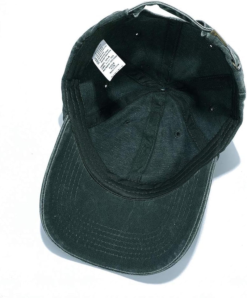 Unisex Washed Dyed Cotton Adjustable Solid Baseball Cap