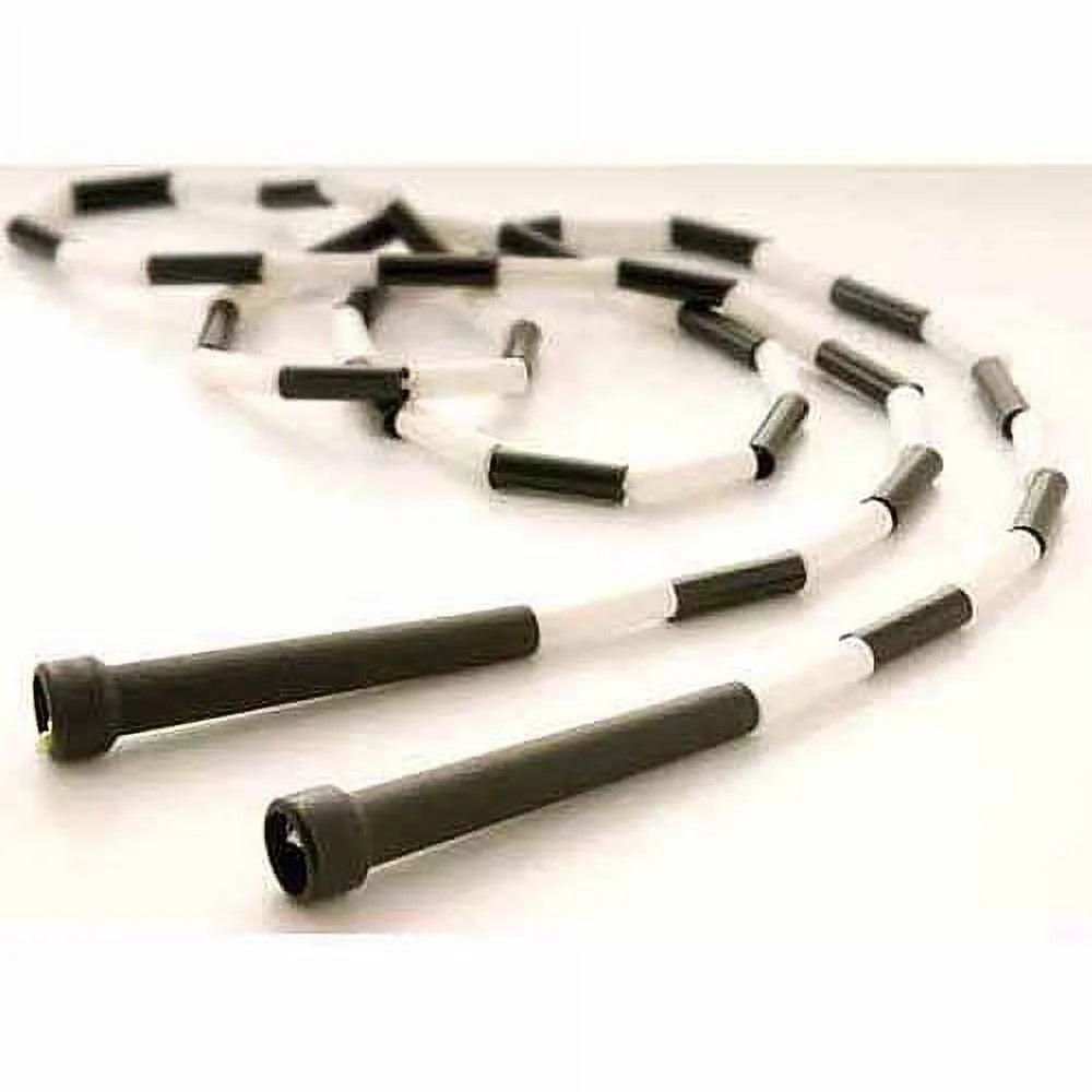 6' Segmented Skip Rope, Black/White