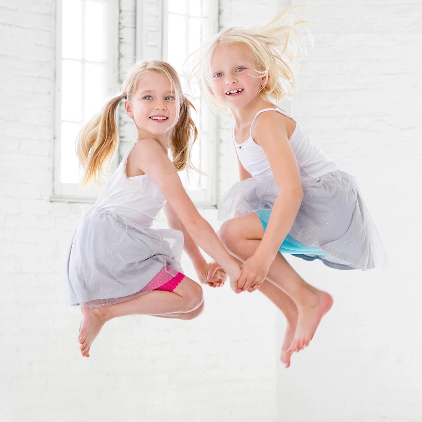 Girls Bike Shorts, Super Soft Cotton Modal Blend with Lace Trim, Jada 3 Pack