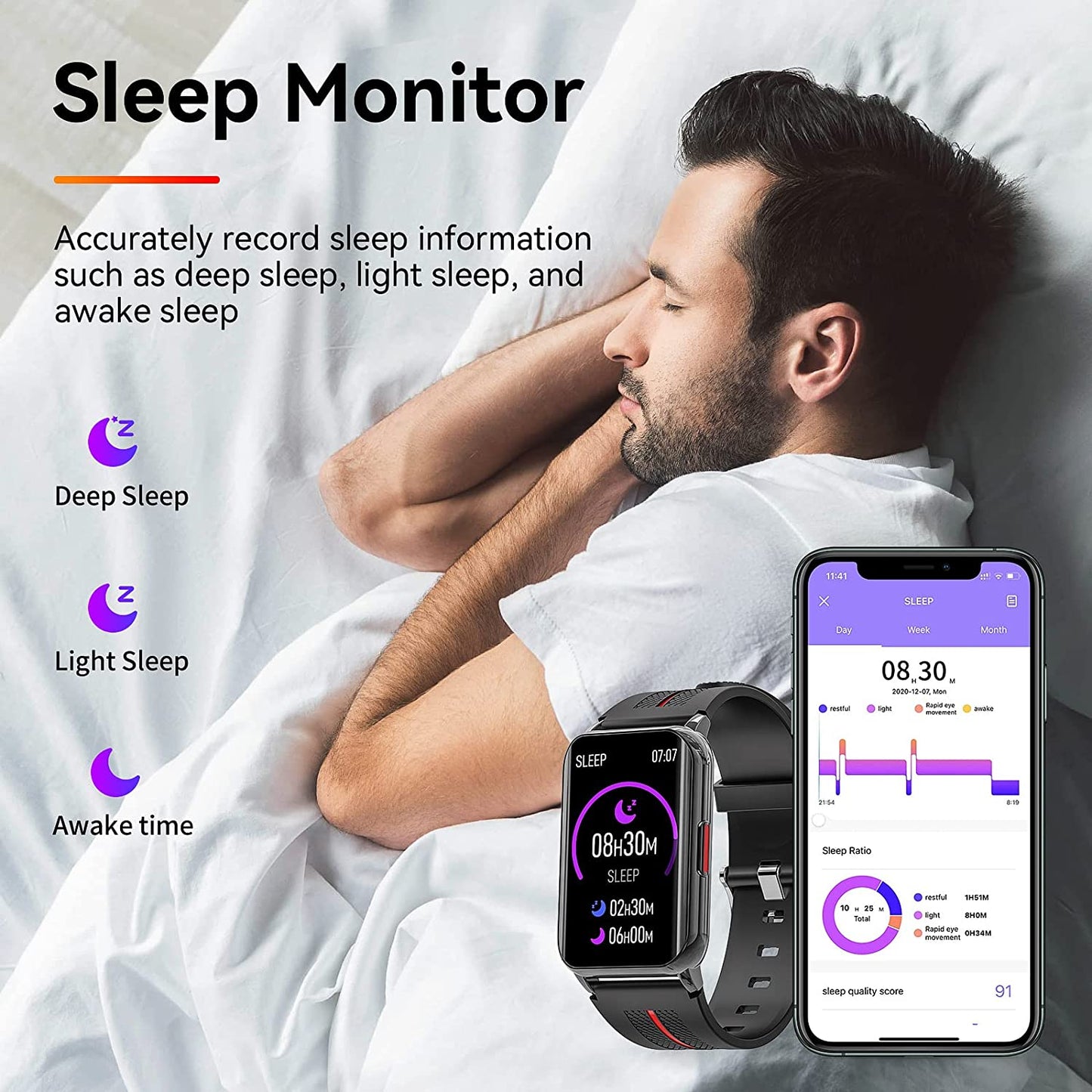 Smart Watch for Android Ios Phones,1.57 Inch Full Touch Screen Fitness Tracker with Heart Rate & Blood Oxygen Monitoring IP68 Waterproof Smart Watches for Men Women (Black)