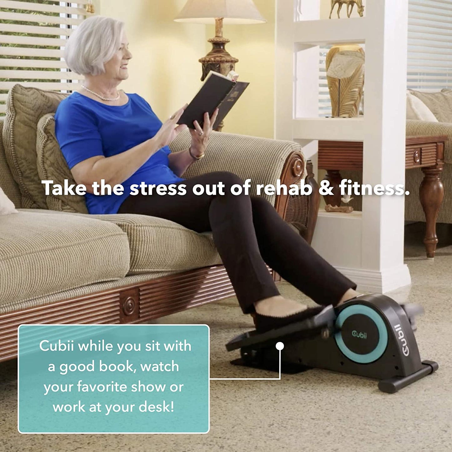 JR1, under Desk Elliptical, under Desk Bike Pedal Exerciser, Seated Elliptical, Work from Home Fitness, Mini Elliptical Machines for Home Use, Exerciser for Seniors, Desk Exercise