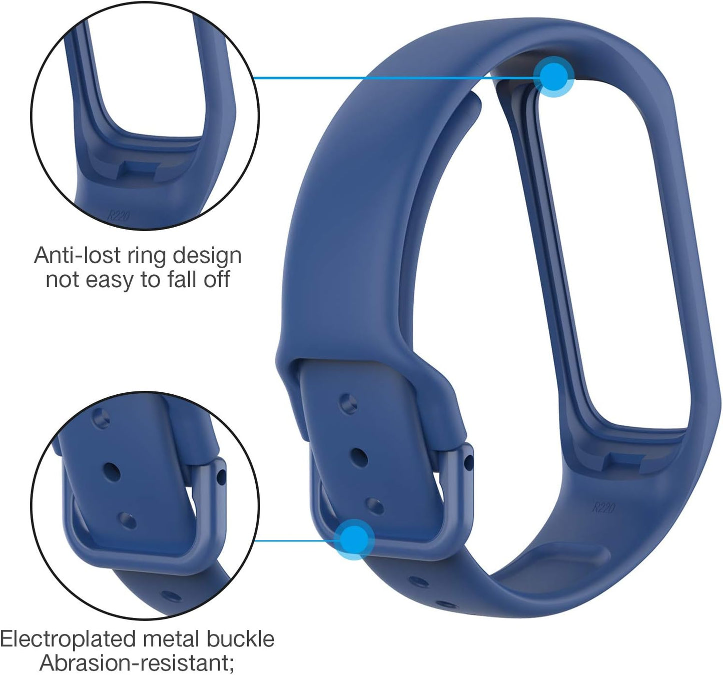 Compatible with Samsung Galaxy Fit 2 Band Replacement Silicone Strap Accessories