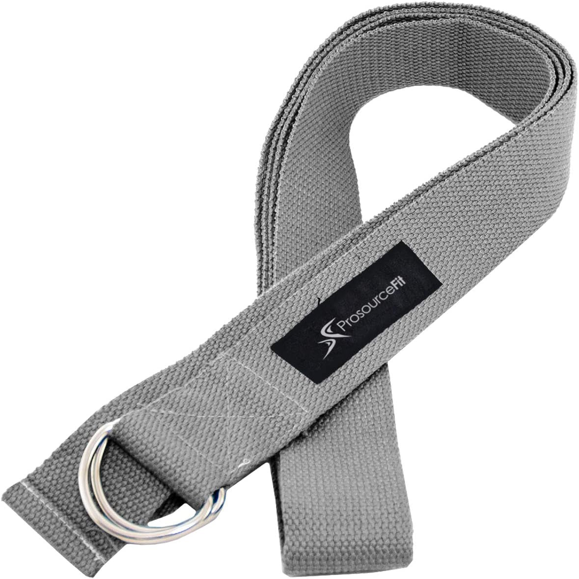 Metal D-Ring Yoga Strap 8’ Durable Cotton for Stretching and Flexibility