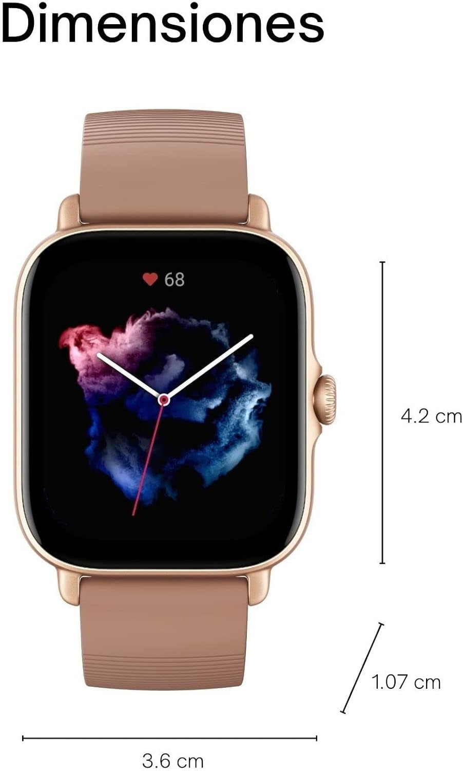 GTS 3 Smart Watch 42Mm for Android Iphone, Alexa Built-In, GPS, 12-Day Battery Life, Fitness Sports Watch with 150 Sports Modes, AMOLED Display, Sleep Heart Rate Health Tracker, Rosa