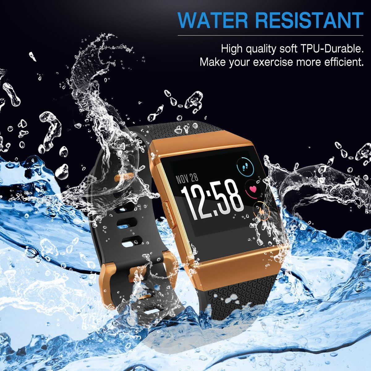 Compatible Ionic Bands for Men Women Large Small, Replacement Strap Sport Accessory Wristband with Original Design for Ionic Smart Watch