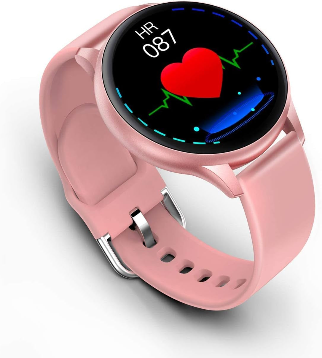 Smart Watches for Women, Sport Fitness Watch with Bluetooth/Heart Rate/Blood Pressure/Spo2/Sleeping Tracker/Pedometer/Multiple Sport Modes, Waterproof Fashion Smart Watch Sync with Google Fit App