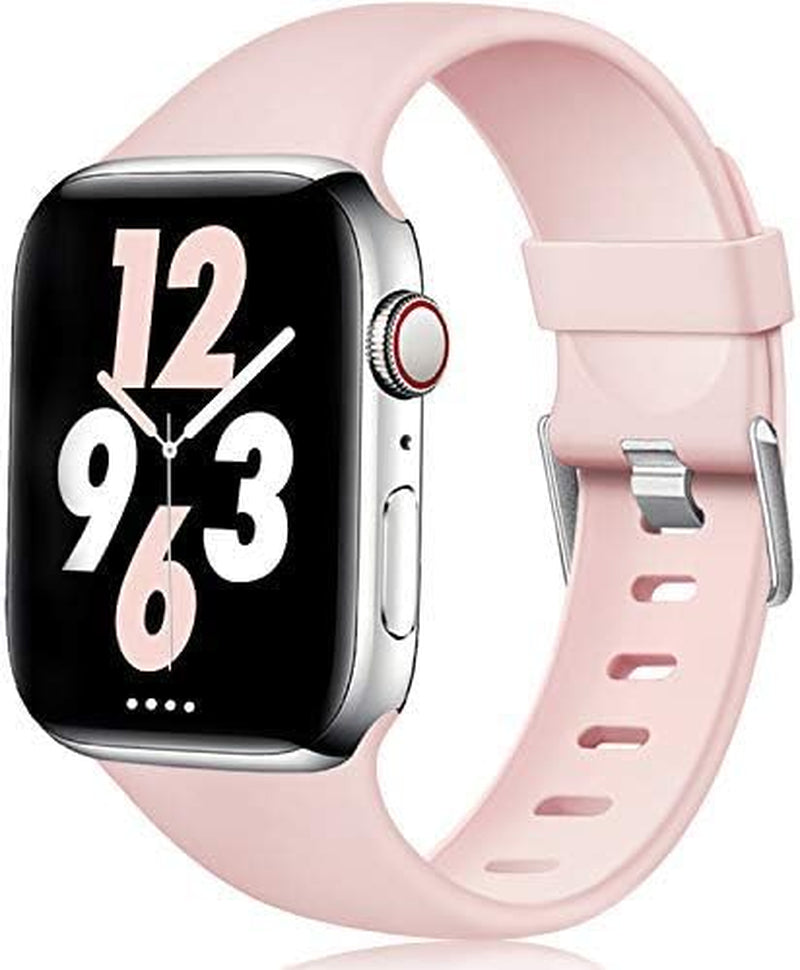 Sport Band Compatible with Apple Watch 44Mm 42Mm Iwatch Series 5 4 3 2 1, Pink Sand, S/M