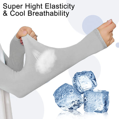 Cooling Athletic Arm Sleeves UV Protection Breathable, Yarn, 5 Pairs
