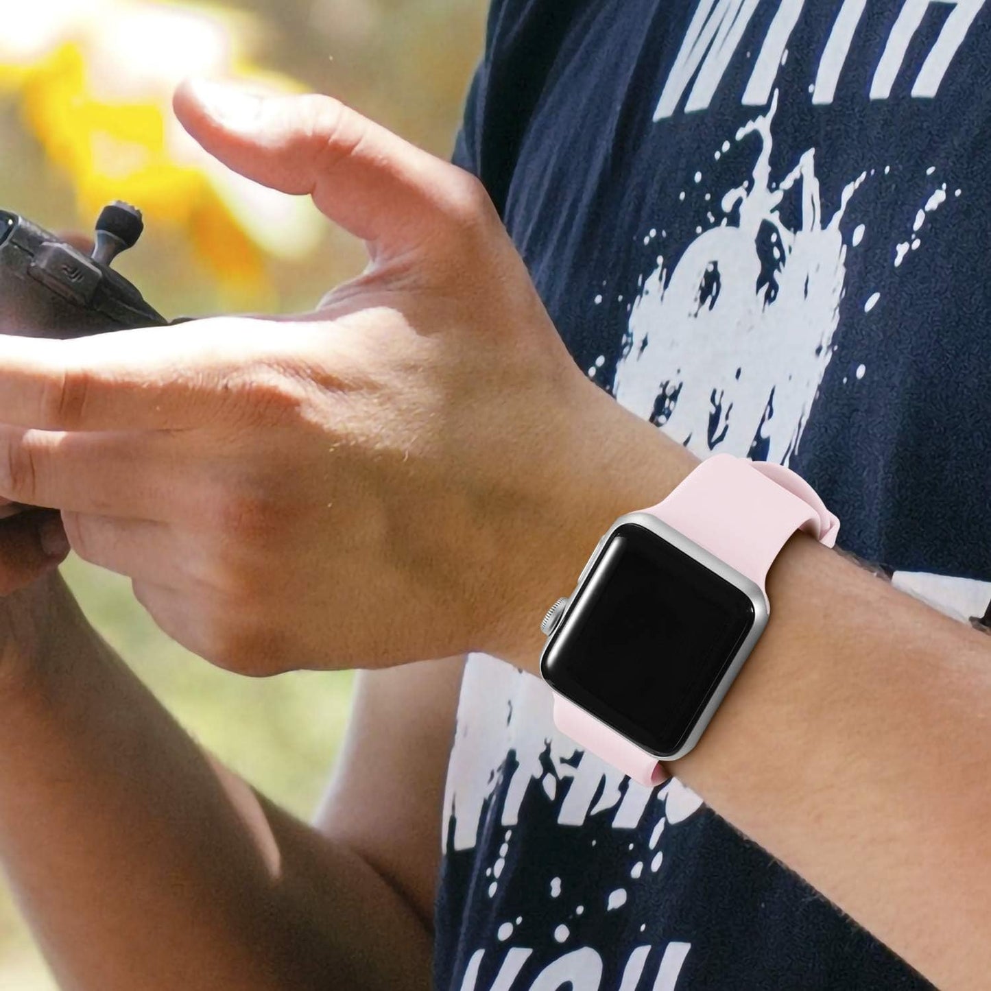 Sport Band Compatible with Apple Watch 44Mm 42Mm Iwatch Series 5 4 3 2 1, Pink Sand, S/M