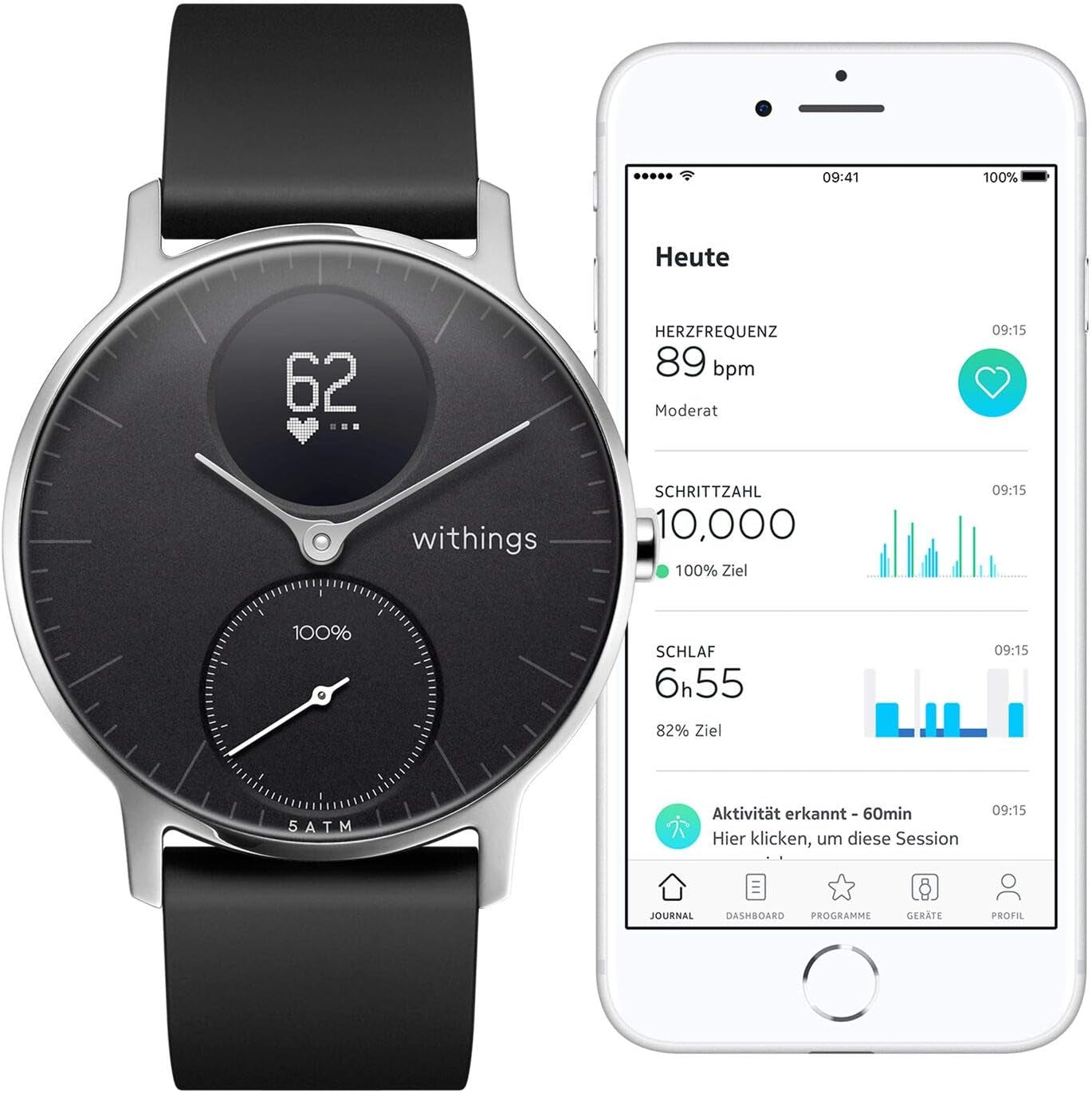 Steel HR Hybrid Smartwatch - Activity, Sleep, Fitness and Heart Rate Tracker with Connected GPS