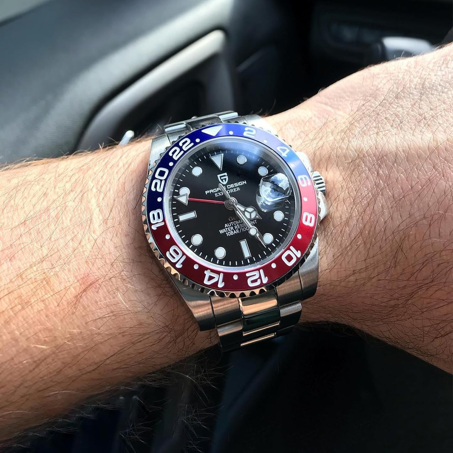 Pagani Design Men'S Watches GMT Automatic Watch for Men Sapphire Glass Fashion Business Stainless Steel 100M Waterproof Men'S Wrist Watches PD-1662