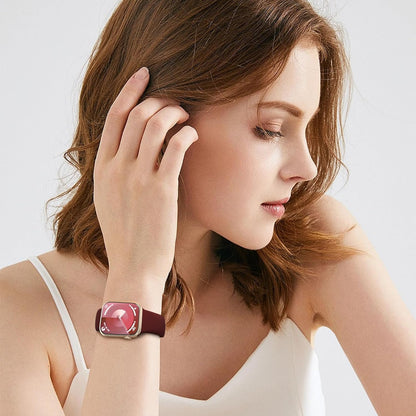 Sport Band Compatible with Apple Watch 38Mm 40Mm 41Mm 42Mm 44Mm 45Mm 46Mm 49Mm, Soft Silicone Replacement Strap Wristbands for Iwatch Series 10/9/8/7/6/5/4/3/2/1 Ultra SE Women Men, Wine Red