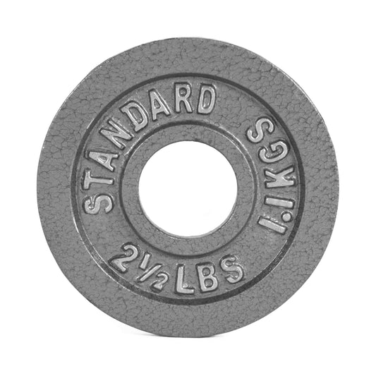 Barbell Gray Olympic Cast Iron Weight Plate, 2.5-100 Lb, Singles