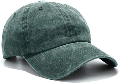Unisex Washed Dyed Cotton Adjustable Solid Baseball Cap