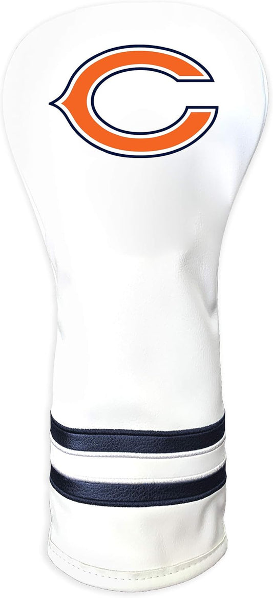 NFL White Vintage Fairway Golf Club Headcover, Form Fitting Design, Retro Design