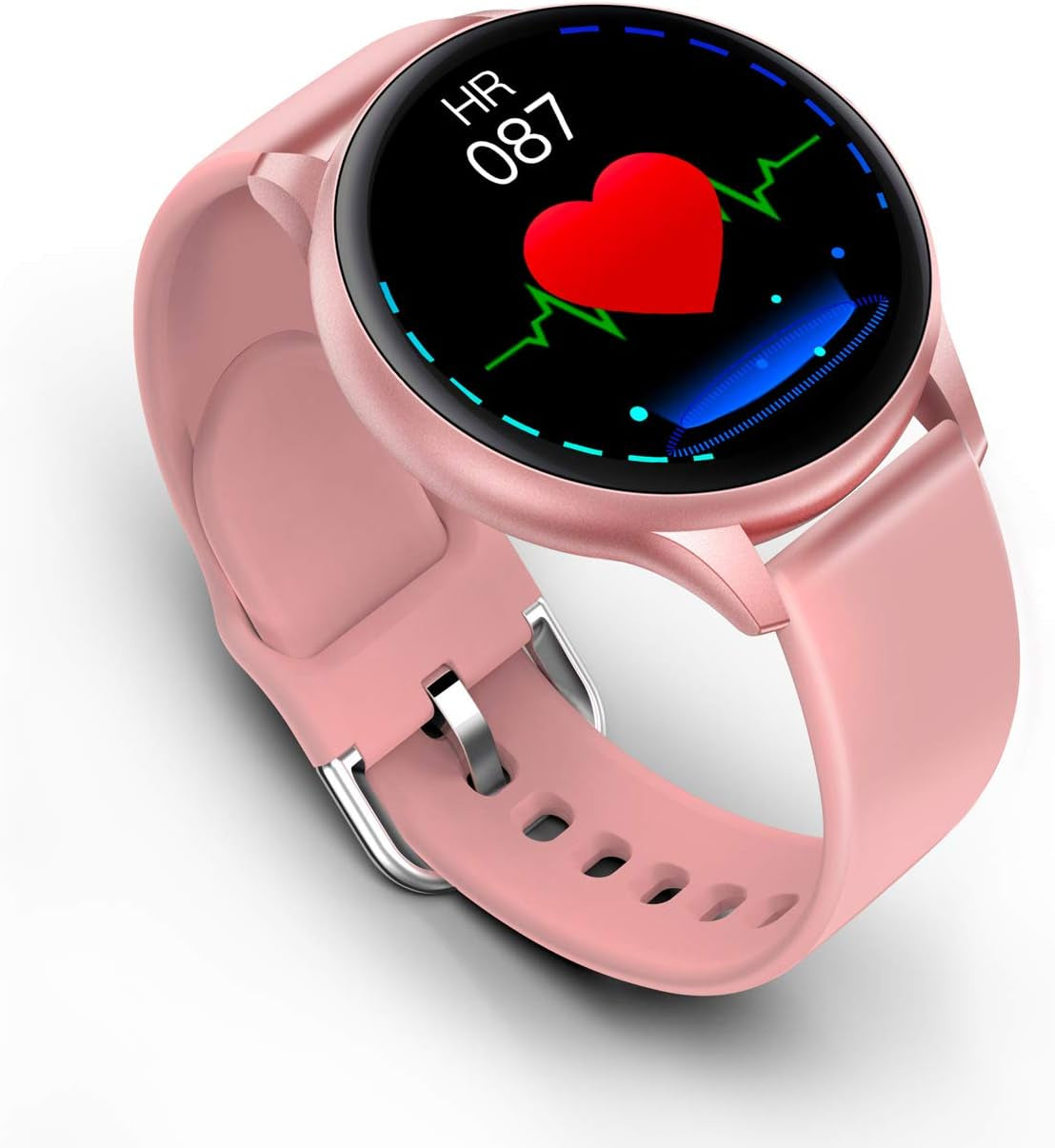 Smart Watches for Women, Sport Fitness Watch with Bluetooth/Heart Rate/Blood Pressure/Spo2/Sleeping Tracker/Pedometer/Multiple Sport Modes, Waterproof Fashion Smart Watch Sync with Google Fit App