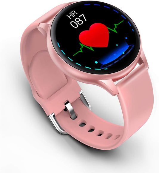 Smart Watches for Women, Sport Fitness Watch with Bluetooth/Heart Rate/Blood Pressure/Spo2/Sleeping Tracker/Pedometer/Multiple Sport Modes, Waterproof Fashion Smart Watch Sync with Google Fit App