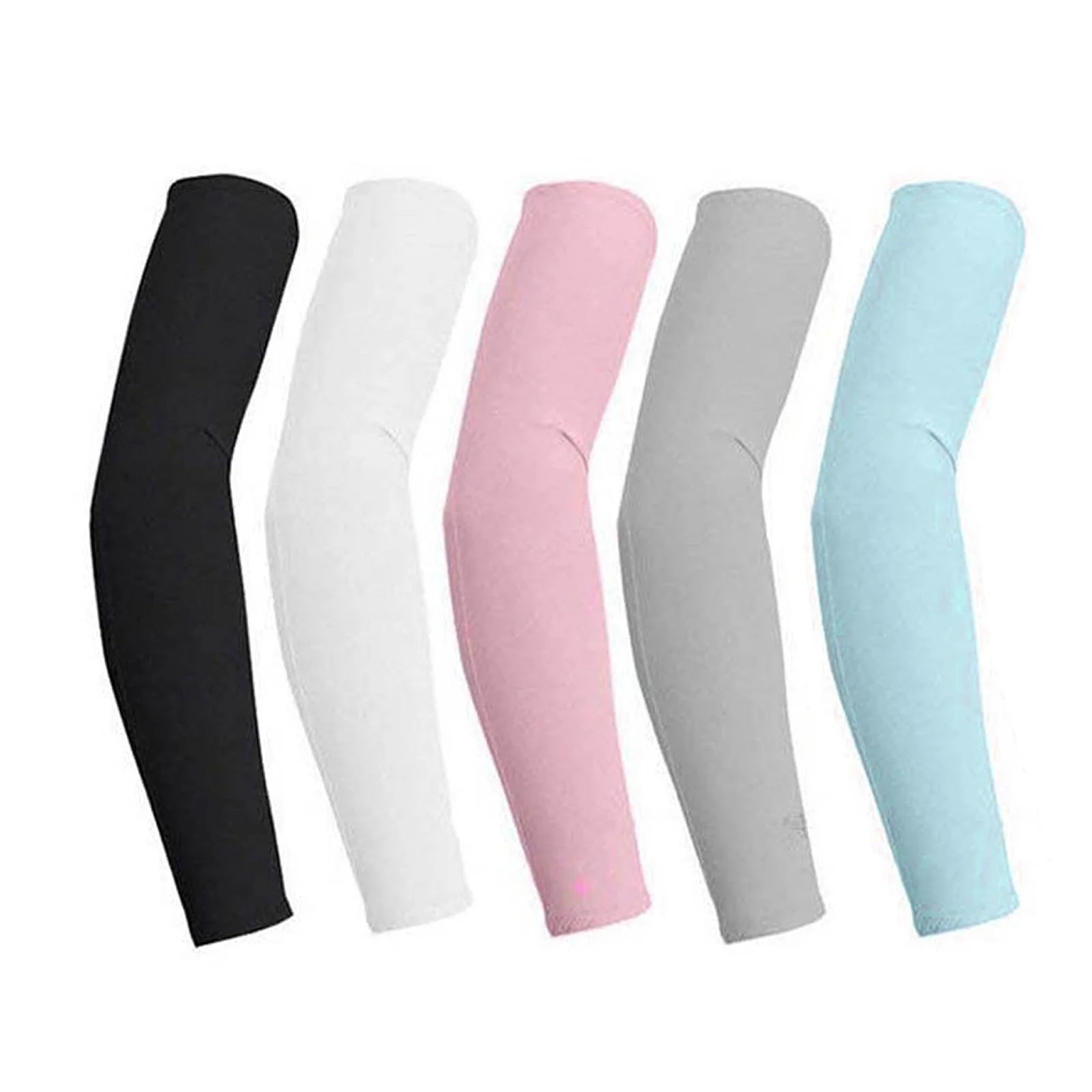 Cooling Athletic Arm Sleeves UV Protection Breathable, Yarn, 5 Pairs