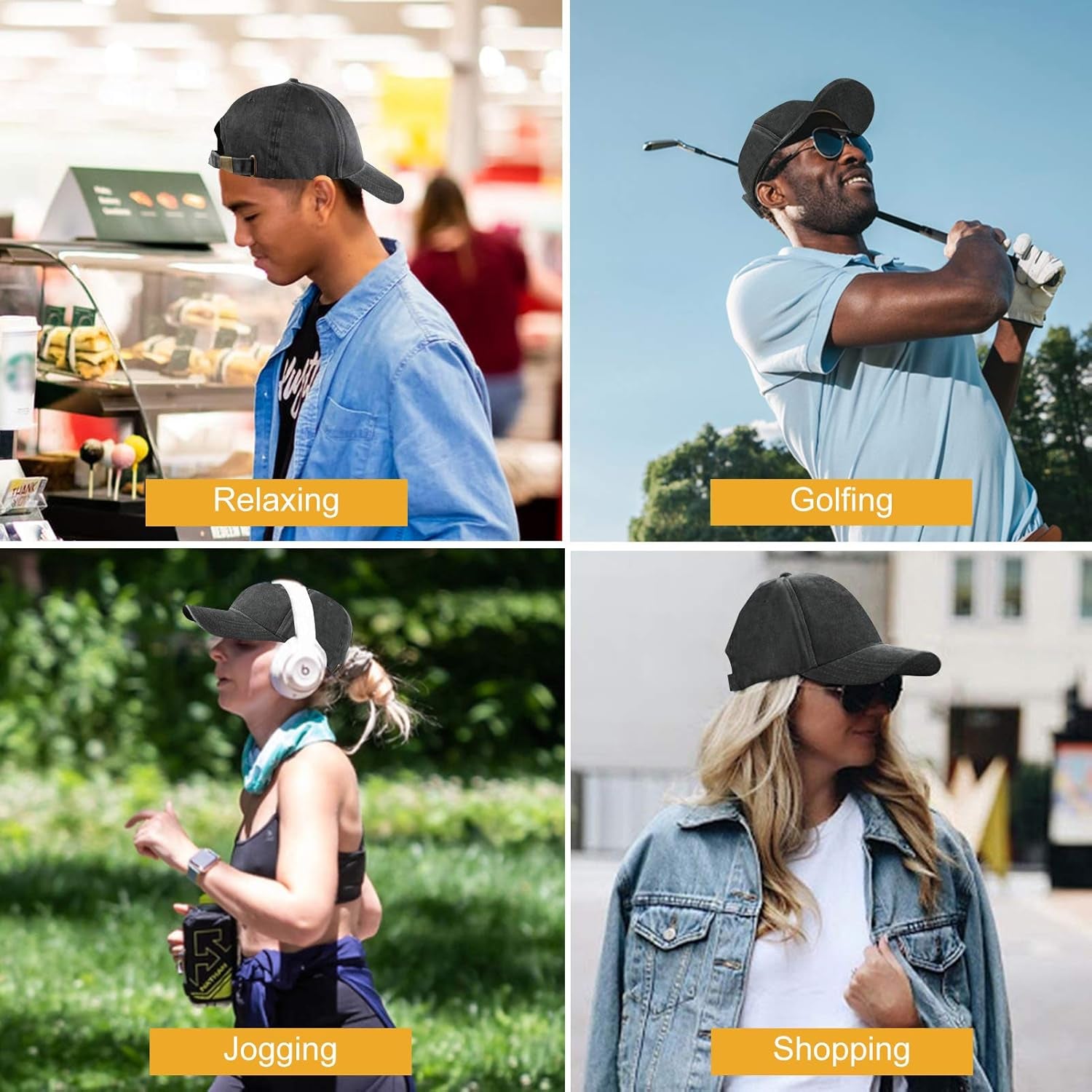 Baseball Cap Men Women: Plain Sports Solid Adjustable Ladies Ball Hats