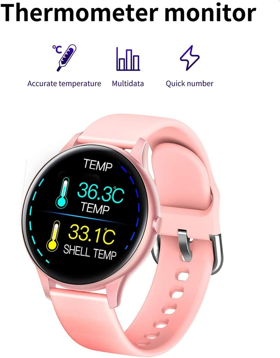 Smart Watches for Women, Sport Fitness Watch with Bluetooth/Heart Rate/Blood Pressure/Spo2/Sleeping Tracker/Pedometer/Multiple Sport Modes, Waterproof Fashion Smart Watch Sync with Google Fit App