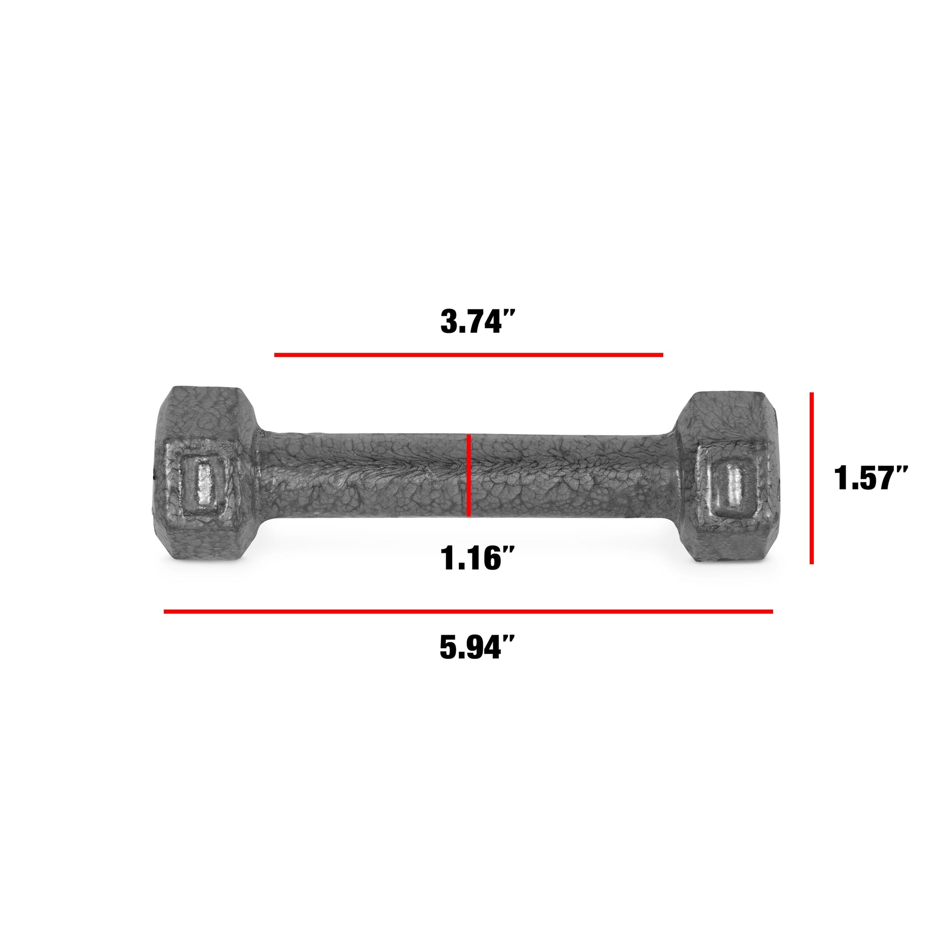 Barbell 1Lb Cast Iron Hex Dumbbell, Single
