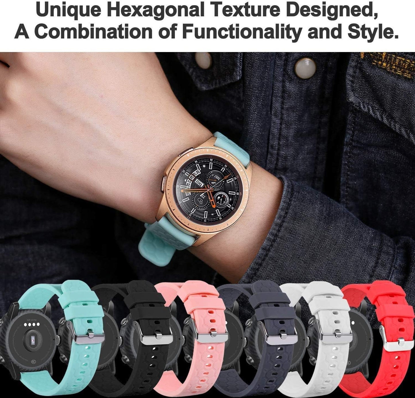 Compatible with Michael Kors Access Bradshaw Smart Watch Replacement 22Mm Silicone Quick Release Watch Band Strap for MKT5001/5004/5013 - Smart Watch Accessories (Sixcolors)