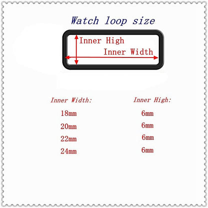 304 Stainless Steel Watch Buckle Clasp with Rubber Silicone Watch Band Loops Replacement for Watch Bands Strap - 18Mm 20Mm 22Mm 24Mm (Silver/Gold) Watch Band Buckle Rubber Silicone Watch Band Loops