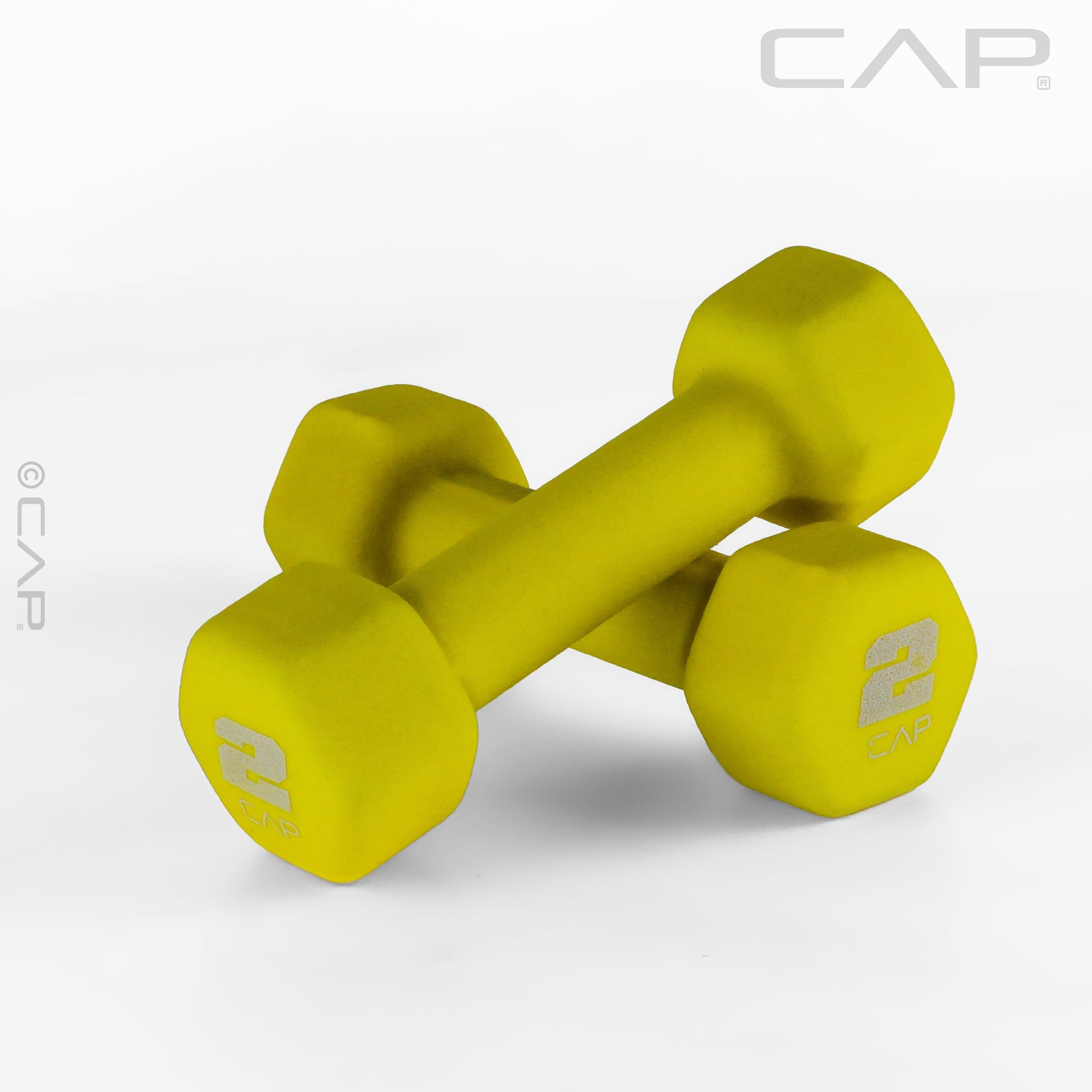 , 2Lb Neoprene Dumbbell, Yellow, Single
